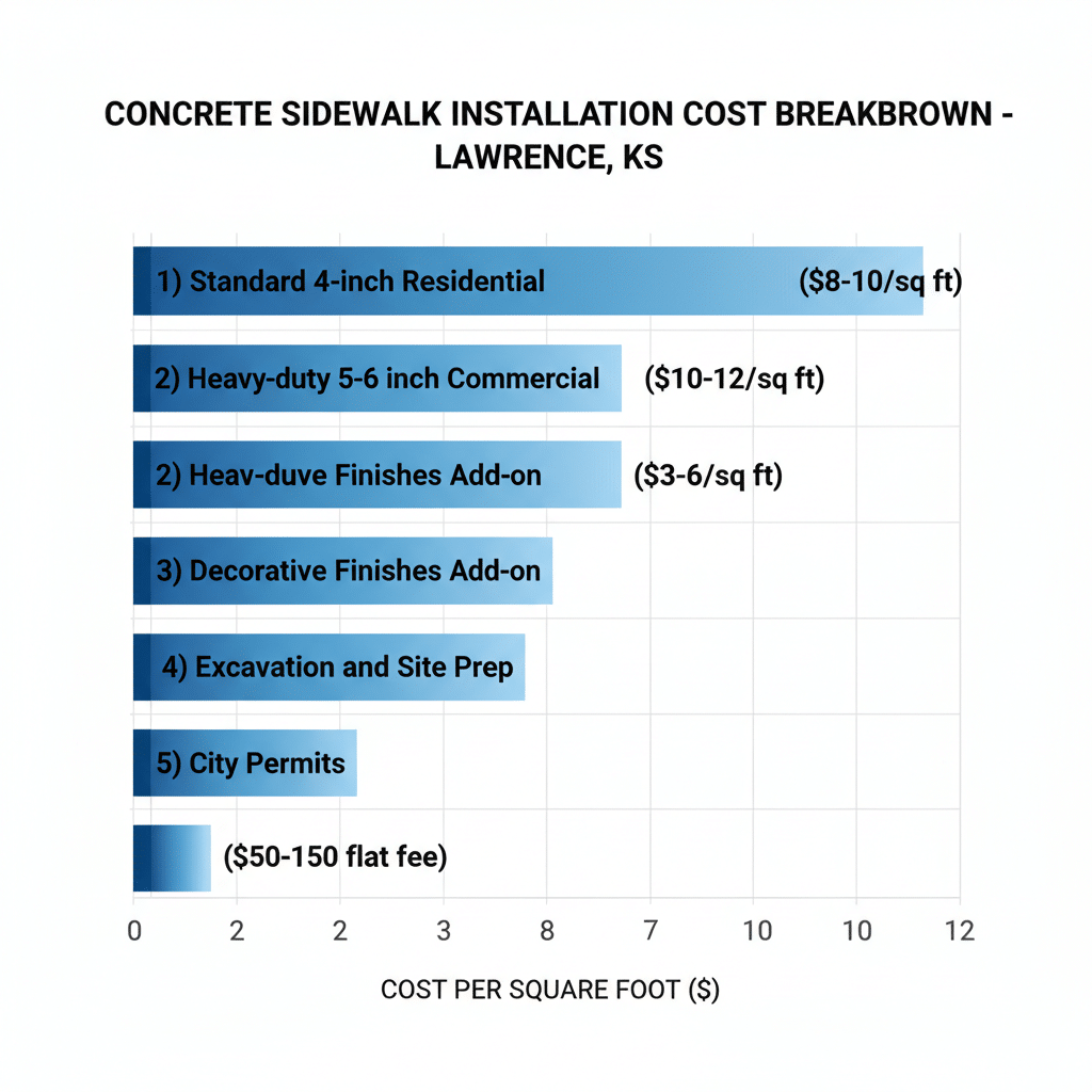 Concrete Sidewalk Installation Cost Breakdown in Lawrence, KS