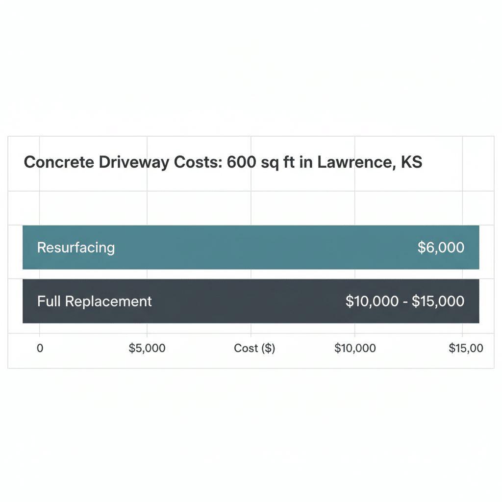 Concrete Driveway Resurfacing vs. Replacement Cost Comparison