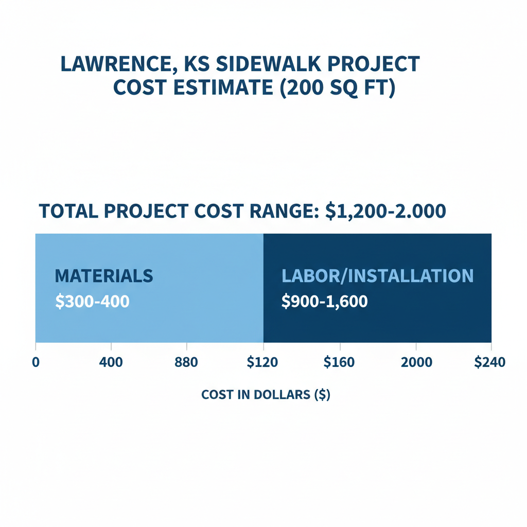 Standard 200 sq ft Sidewalk Project Cost Range