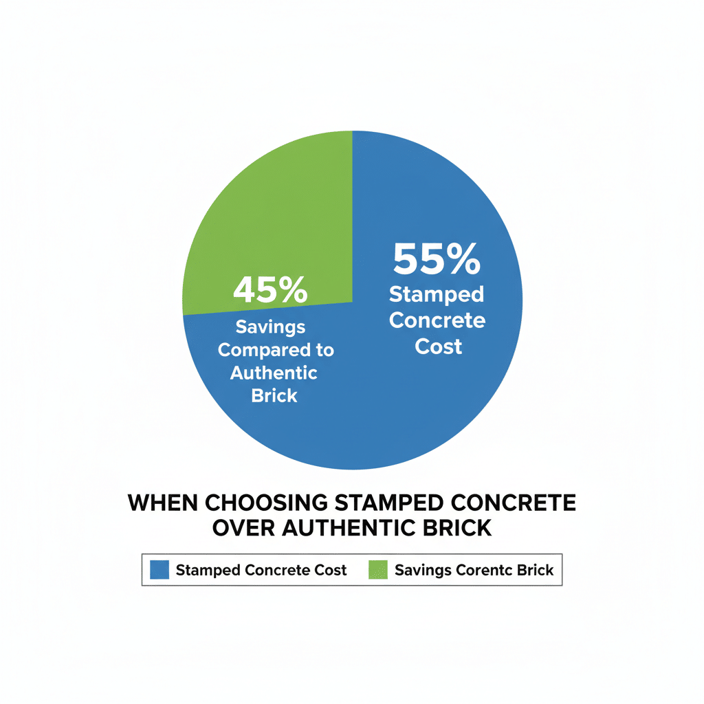 Cost Savings: Stamped Concrete vs Authentic Brick Installation
